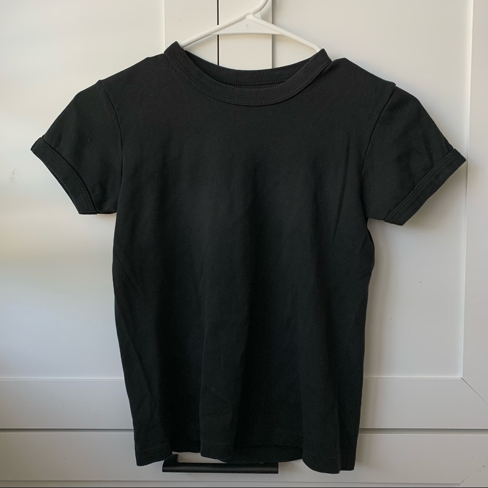 Brandy Melville John Galt Black Baby Tee NWT